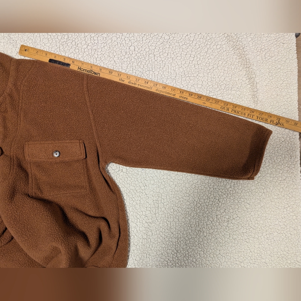Free People Beach All Time Henley Desert Topaz Tan Pullover Fleece Size L - Picture 14 of 15